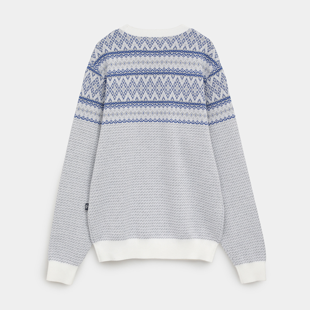 ノルディック柄クルーネックニット ※4Lサイズあり (MENS)