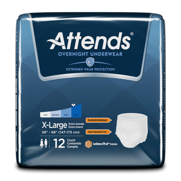Attends Overnight Underwear, XLarge -  24/case (ATOUXS Health & Beauty Health Care Incontinence Aids) photo