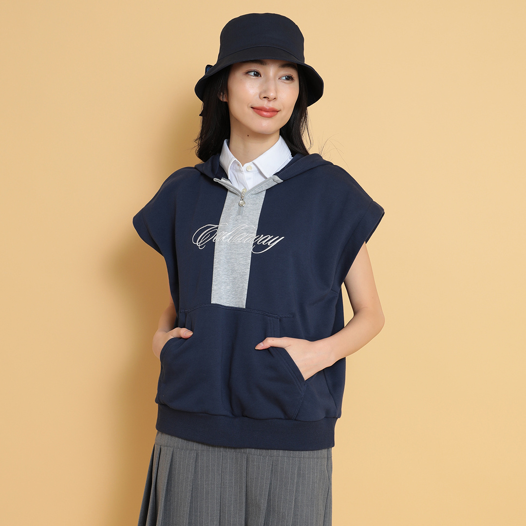 スウェットパーカーベスト (WOMENS)
