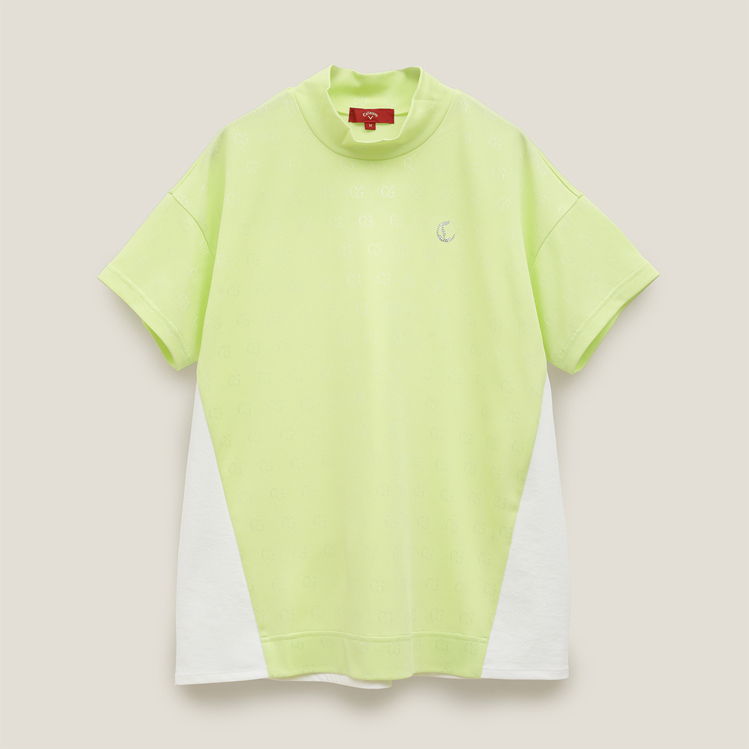 C/Gジャカードドッキングモックネックシャツ (WOMENS)