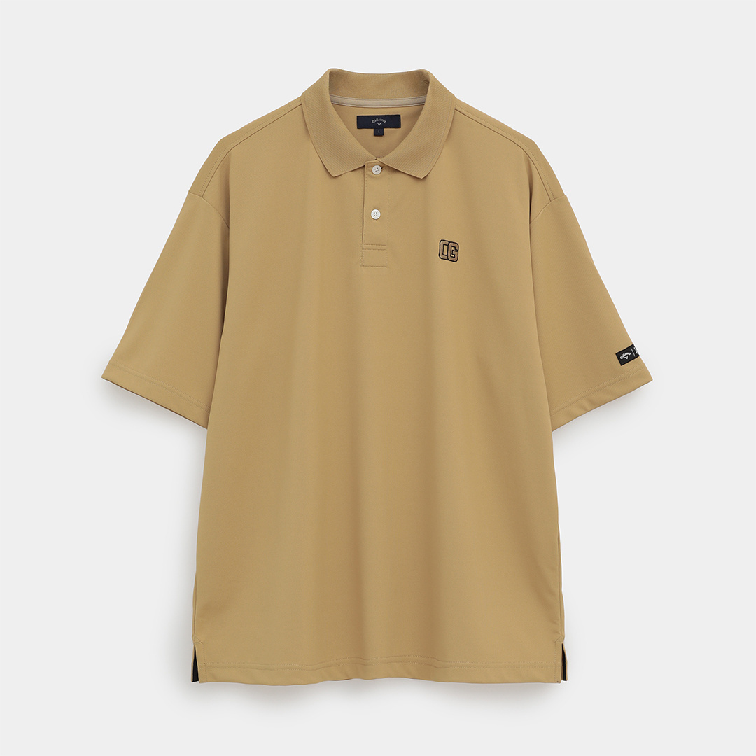 ポリエステルカノコオーバーサイズ半袖ポロシャツ (MENS)