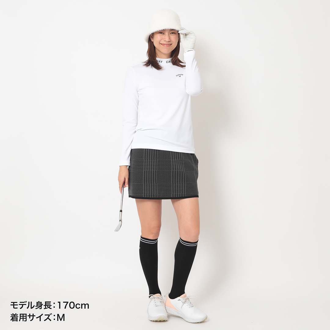 ポリエステルジャガードチェック柄スカート (WOMENS)