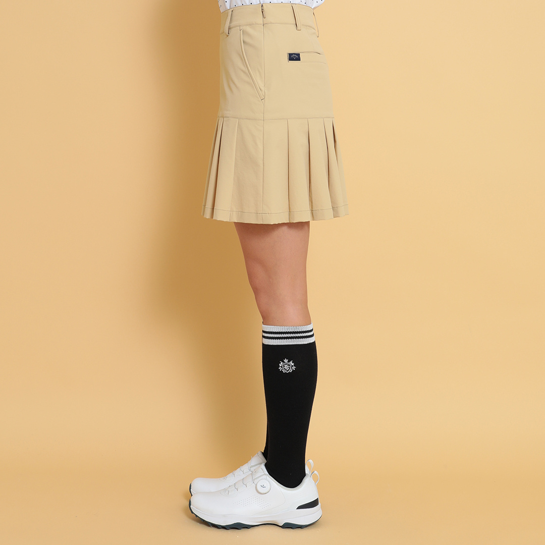 ナイロンストレッチプリーツスカート (WOMENS)