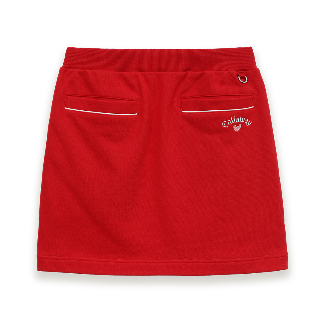 ２点セット【新品】キャロウェイ フリース 赤 セーター スカート〈特典有〉防寒 3点セット【新品】キャロウェイ フリース セーター スカート 赤