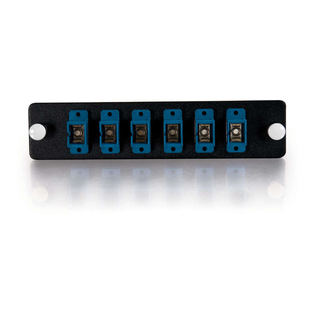 6-Strand, SC, PB Insert, Multimode/Single-Mode, Blue Adapter Panel