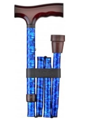Adjustable Folding Cane, Blue Waves (NV3023) photo