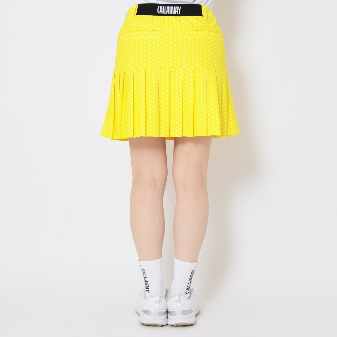 かざあなメッシュドットプリントプリーツスカート (WOMENS)