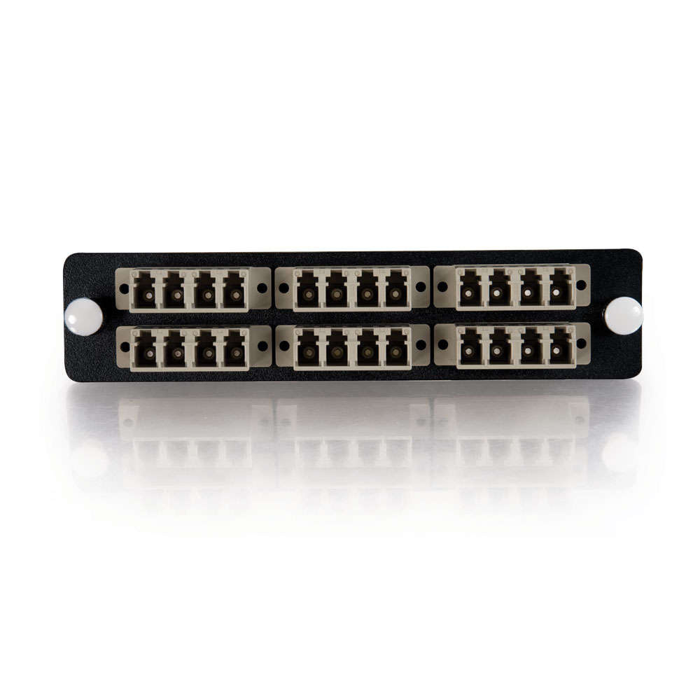 24-Strand, LC Quad, PB Insert, Multimode, Beige Adapter Panel