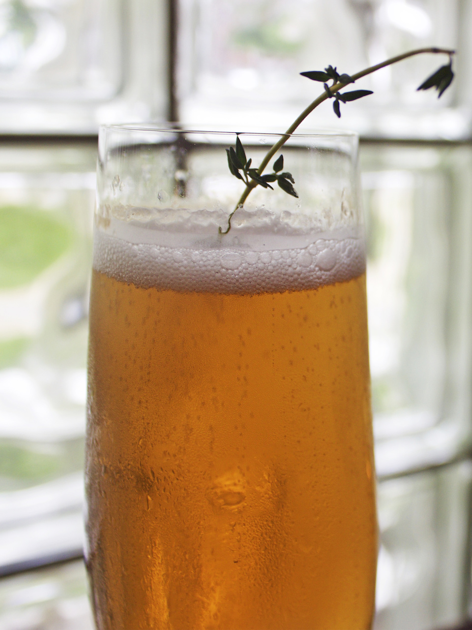 That's fresh thyme in that cocktail La Chasse