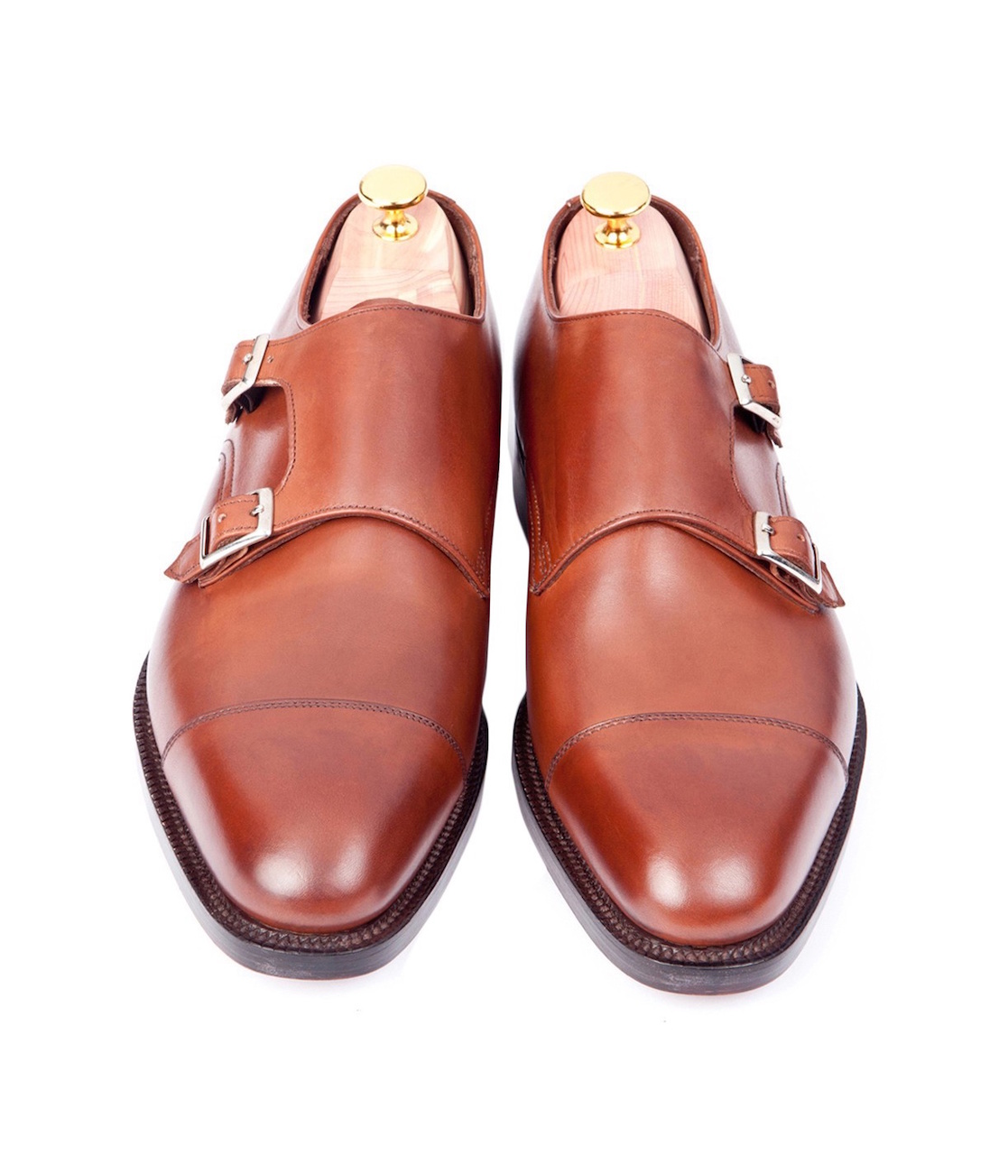Looking great starts from head to toe sid mashburn autumn brown calfskin double monks