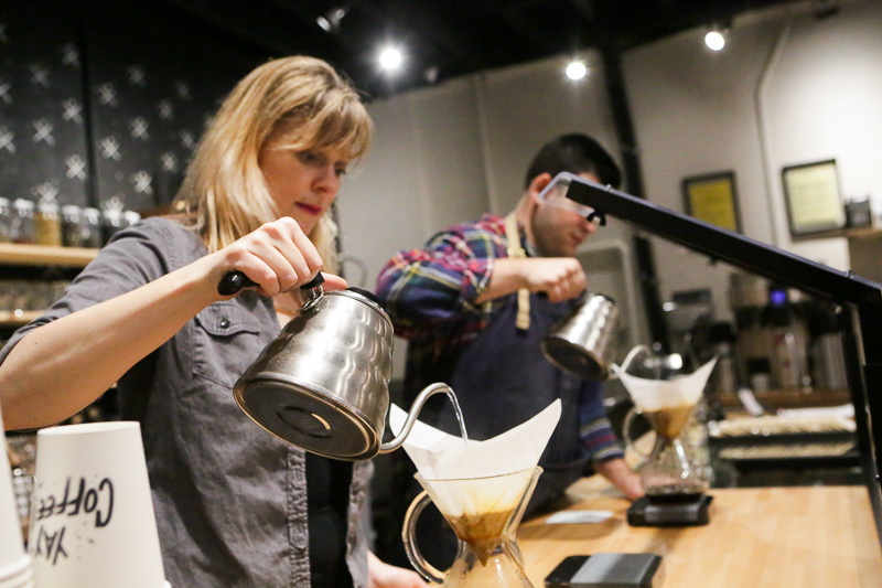 Lisa Toro pours a cup of coffee - yay! - at City & State One of the best things about being her own boss? "The most difficult thing about it is also the most fulfilling. All decisions, successes and failures, rest on you."