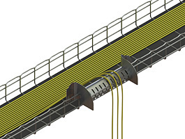 Front of UDO8KITWH - Universal Dropout Kit with yellow cables dropping out