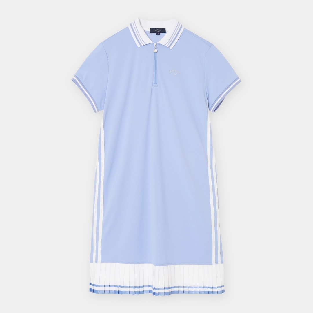 UVカット裏クール半袖ポロワンピース (WOMENS)
