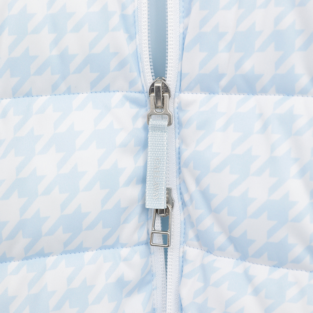 スターストレッチ千鳥プリント中綿ブルゾン (WOMENS)