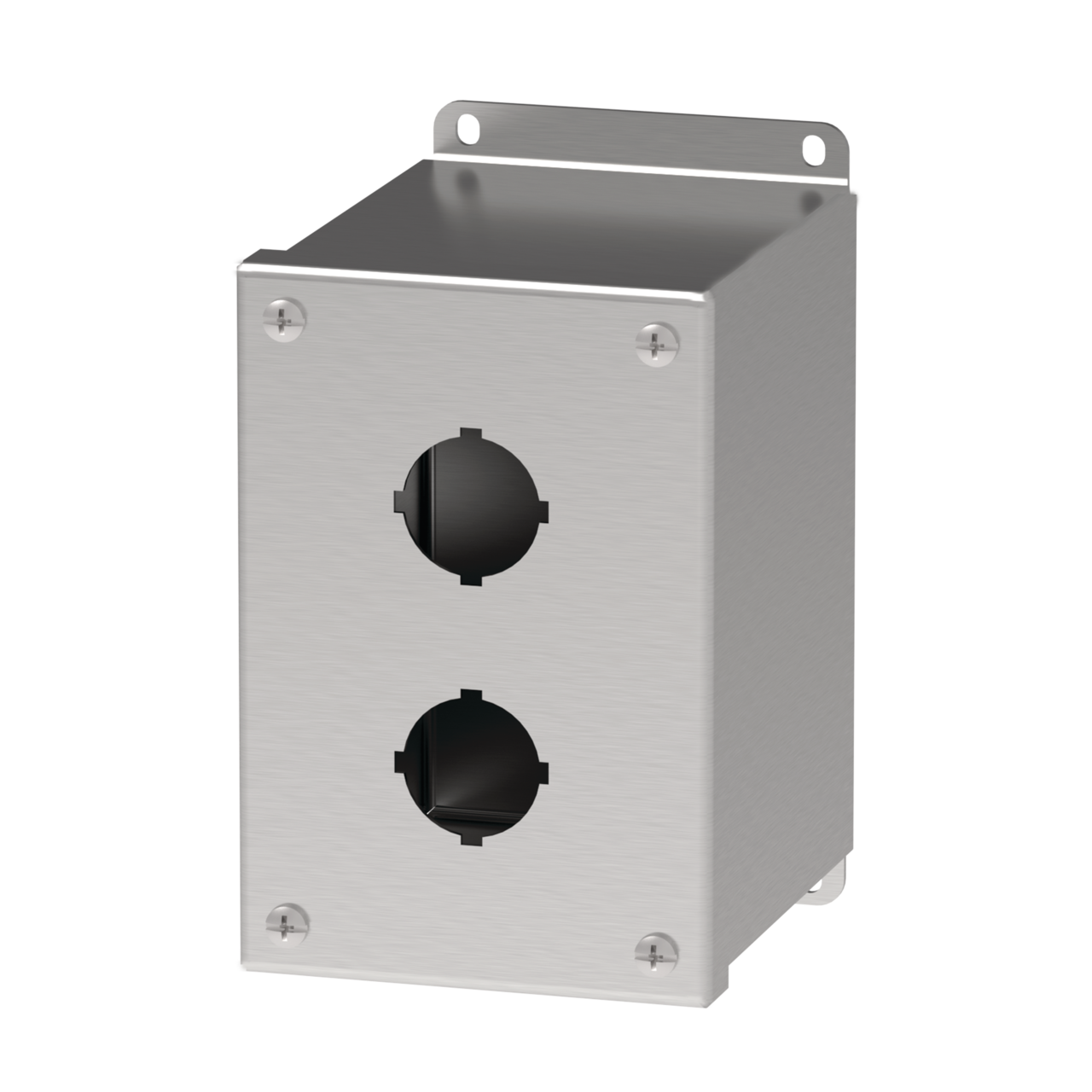 Product image for Hoffman E2PBXSS Extra-Deep 30.5-mm Pushbutton Enclosures, Type 4X, 2PB x 30.5mm, SS Type 304