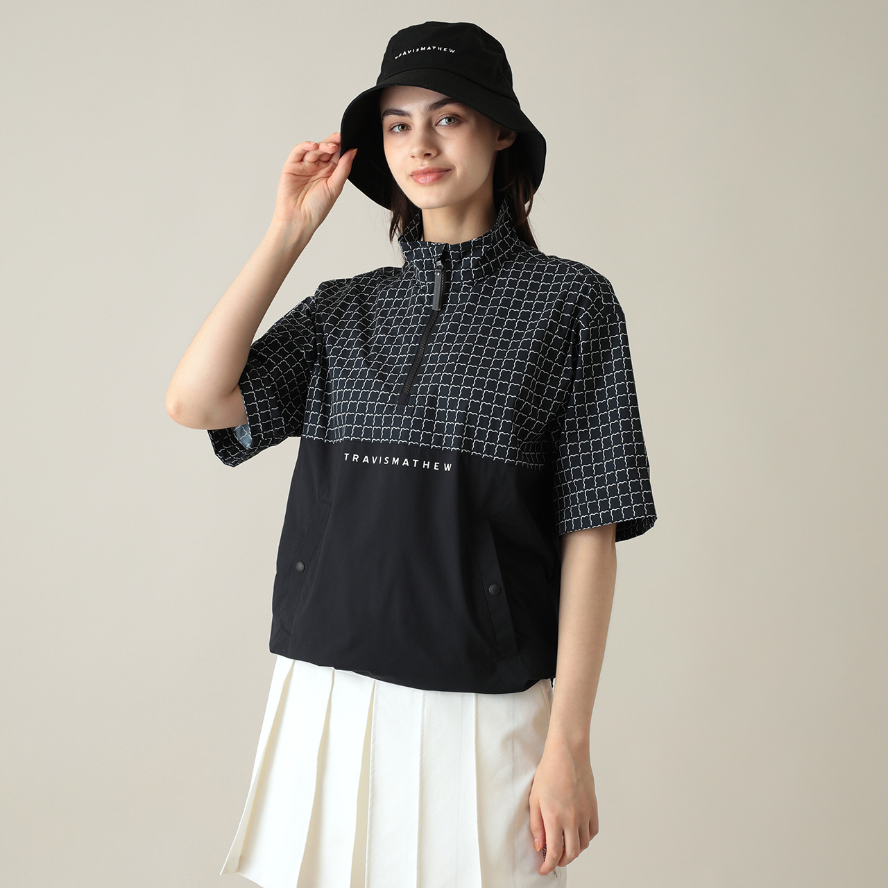 ハーフジップ着脱スリーブジャケット(UNISEX)