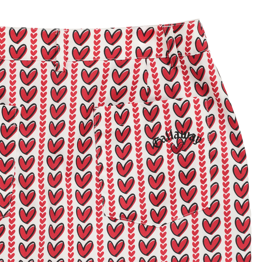 オンライン限定】ラブキャロウェイ ハートプリントストライプ