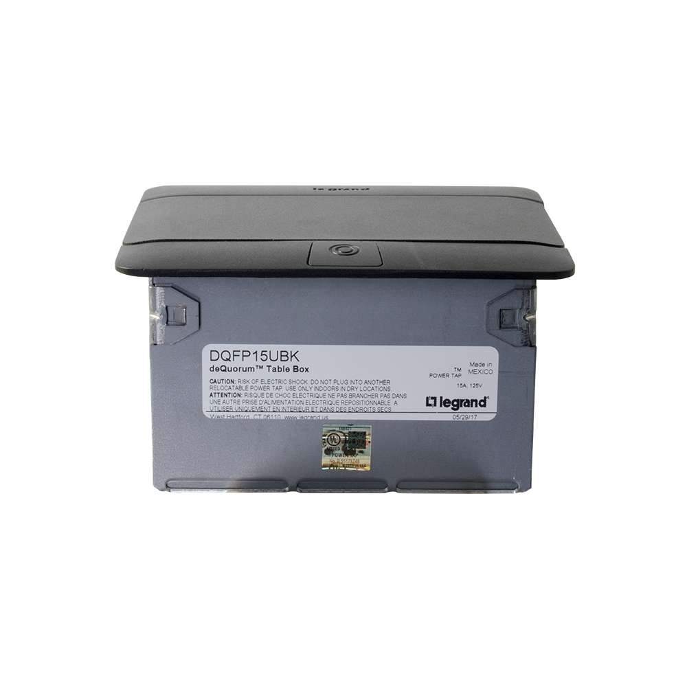 deQuorum Dual Flip-Up Unit with USB - Black Powder Coat