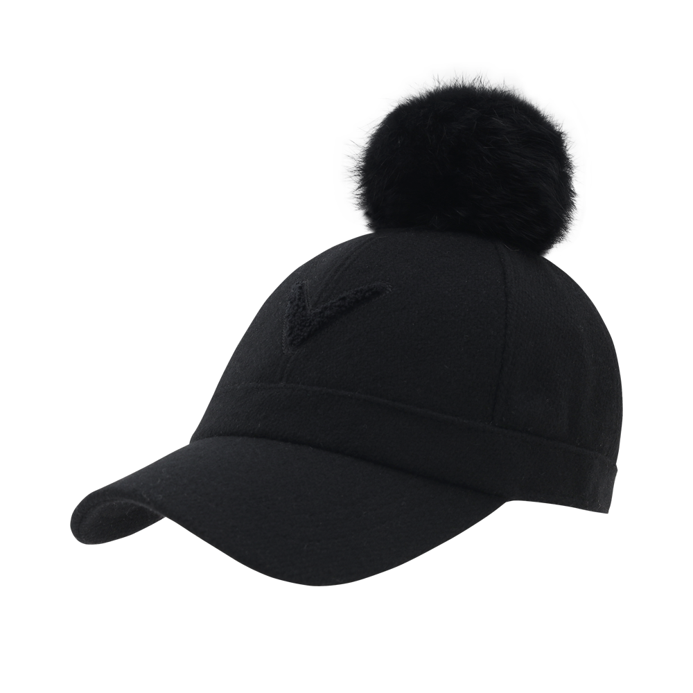 여성 니트워머 세트 방울 볼캡