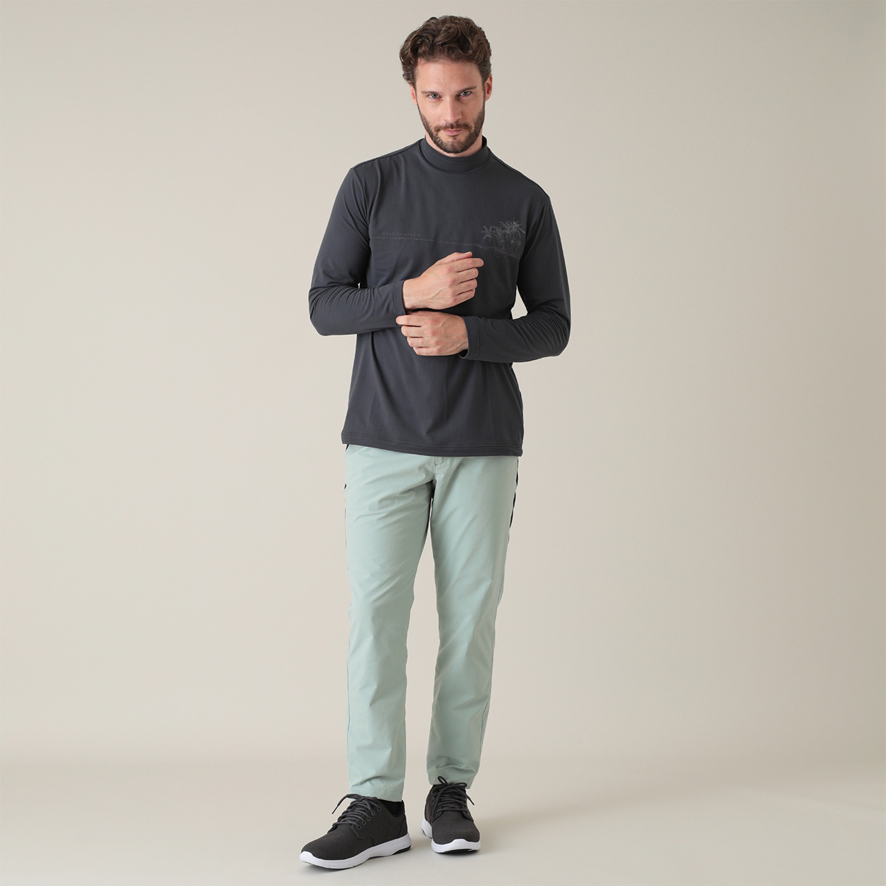 ラインロゴ ロングパンツ(MENS)