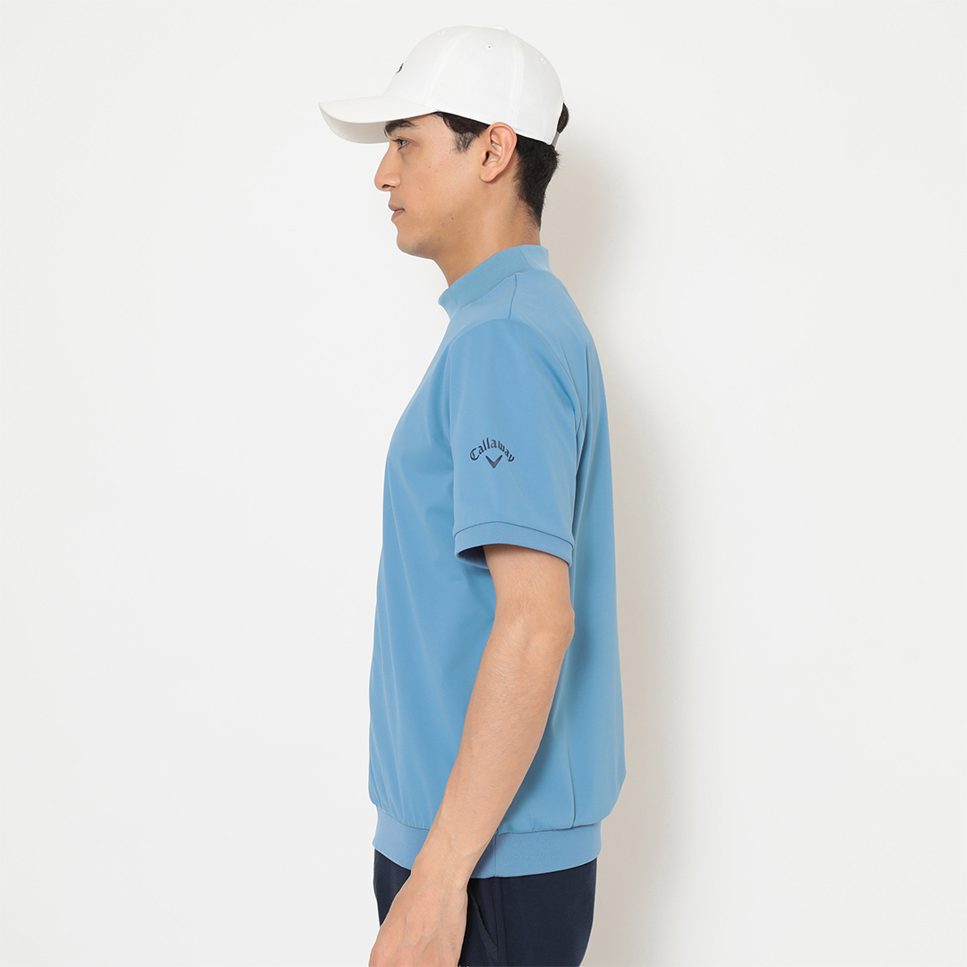 スムース半袖モックネックシャツ ※4Lサイズあり (MENS)