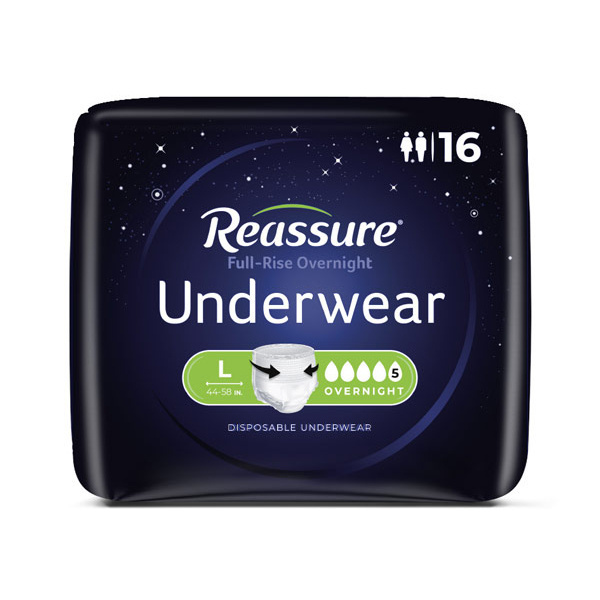 Reassure Full-Rise Overnight Underwear, Large - 32/case (REDOUFLS Health & Beauty Health Care Incontinence Aids) photo