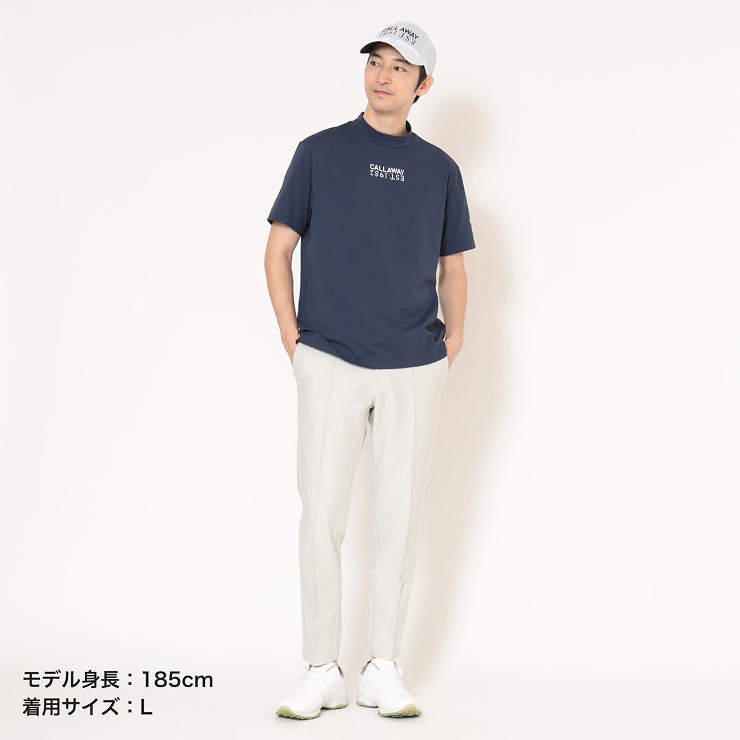 取扱店舗限定】-3℃裏クールフロントロゴ半袖モックネック ※4Lサイズ