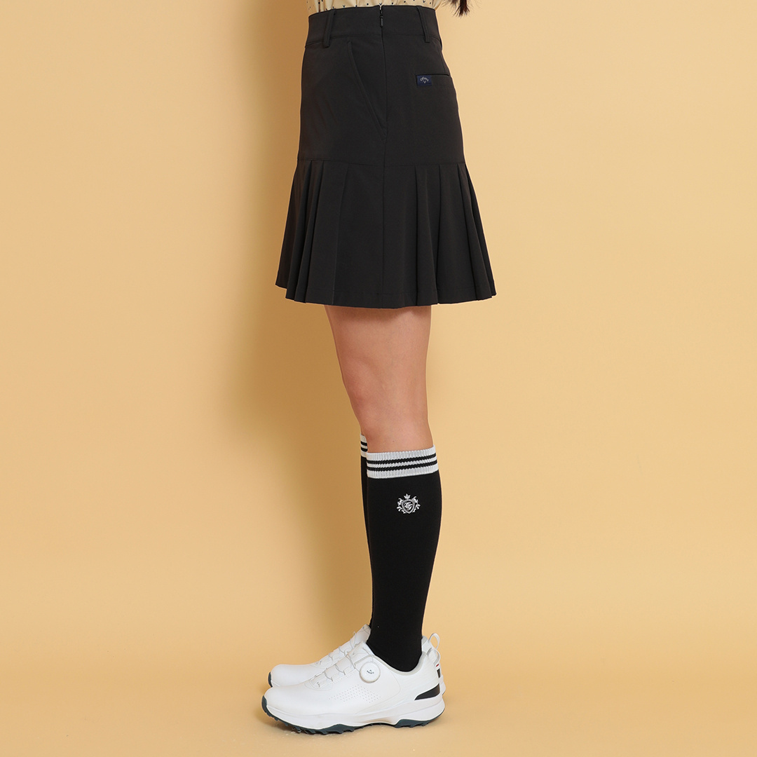 ナイロンストレッチプリーツスカート (WOMENS)