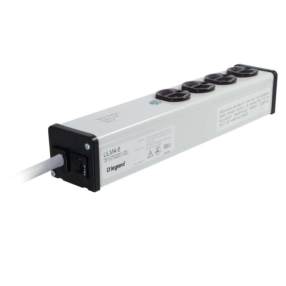 Wiremold 4-Outlet Plug-In Center Unit Medical Grade Approved For Patient Care 4 Outlet Power Strip
