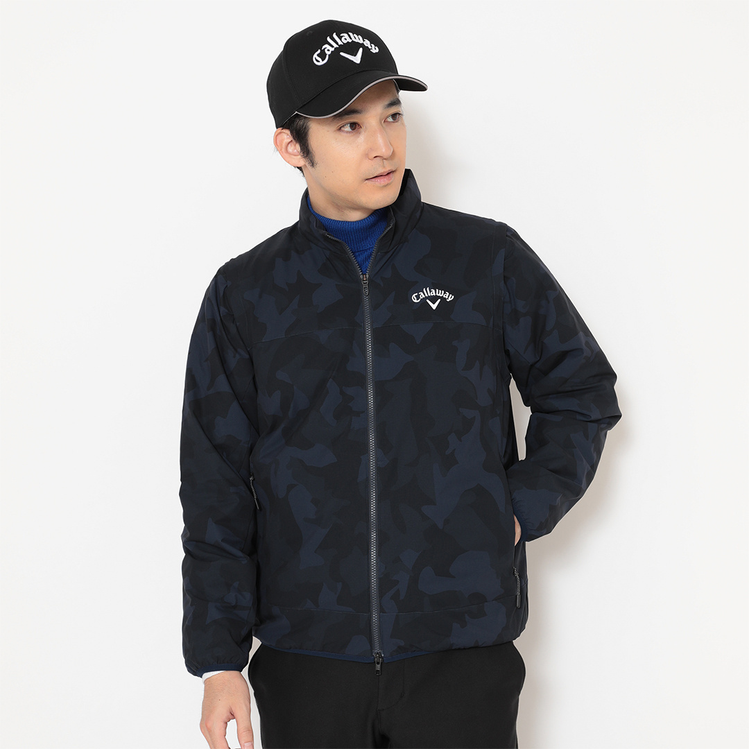 ポリエステルリップ2WAY撥水中綿ブルゾン (MENS)