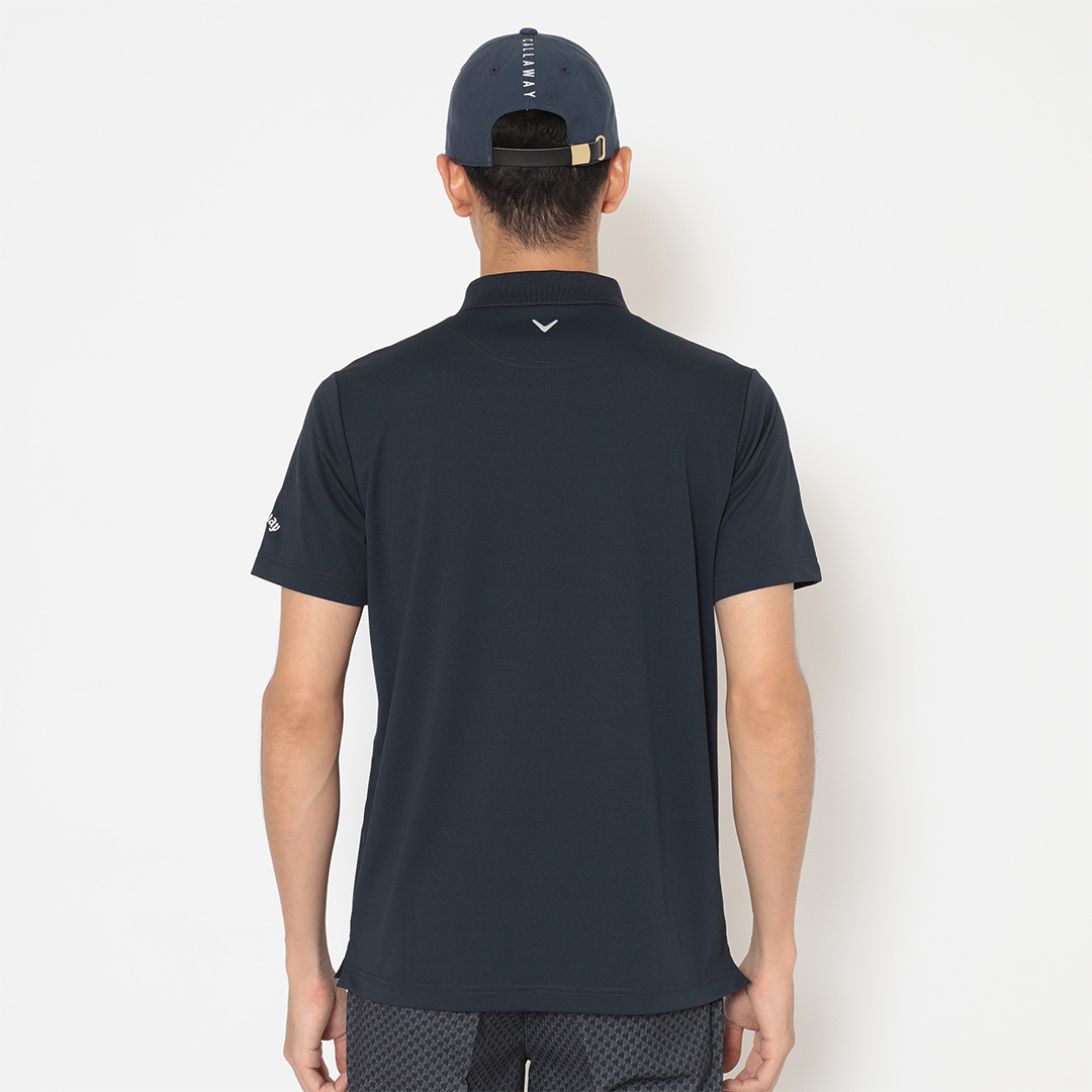 ポリエステルカノコ半袖ポロシャツ (MENS)