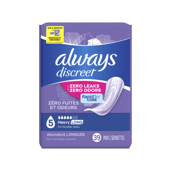 Always Discreet Heavy Long Pad, 78/case (AWPHT2 Health & Beauty Health Care Incontinence Aids) photo