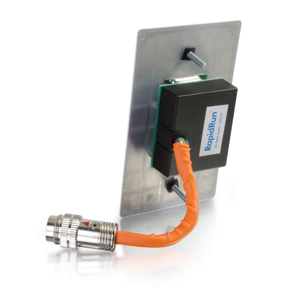 RapidRun VGA (HD15) + 3.5mm Single Gang Wall Plate - White