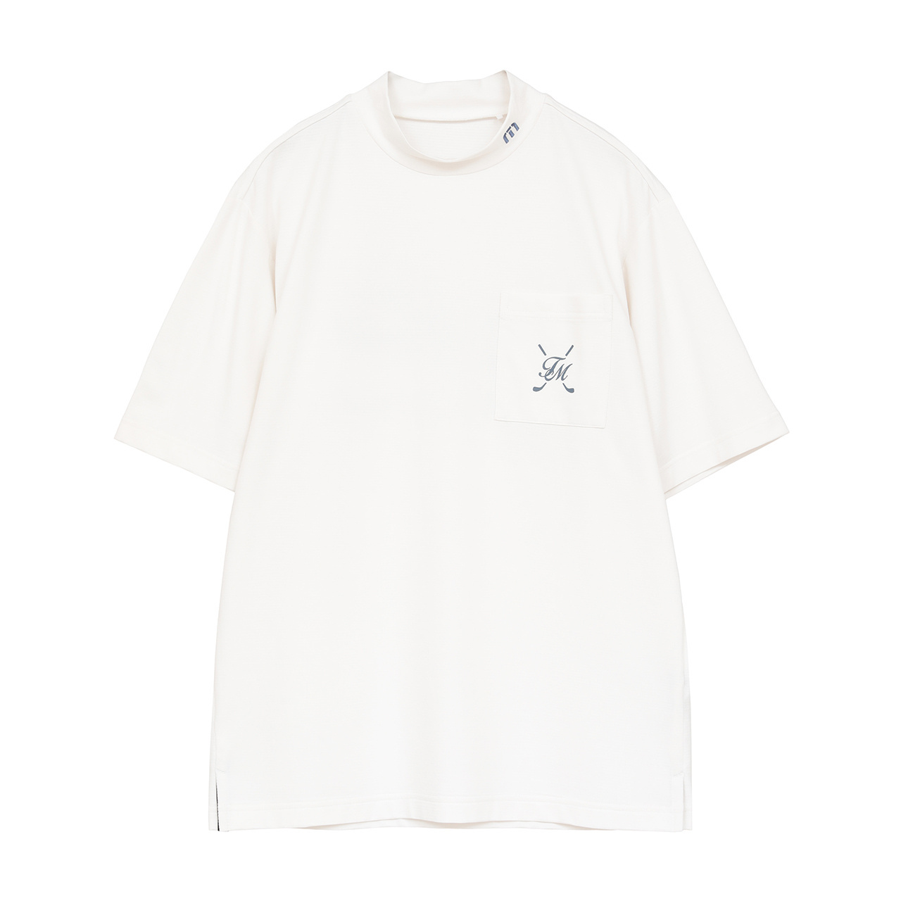 カラット®半袖バックプリントリラックスモックネック(MENS)