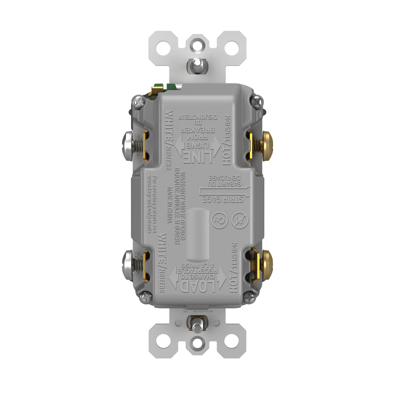 radiant Collection GFCI USB Outlet in Graphite