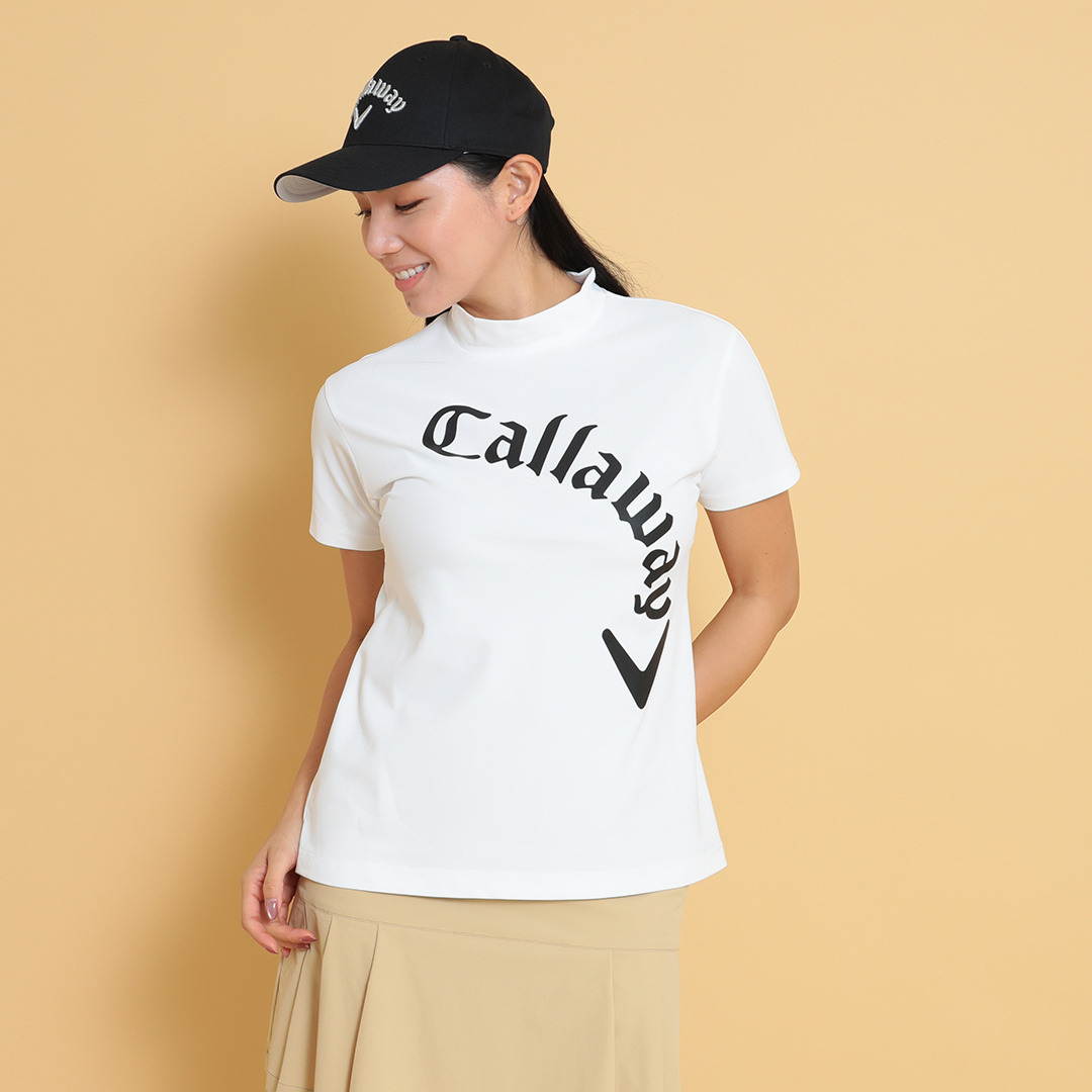 RayBlockカノコ半袖モックネックシャツ (WOMENS)