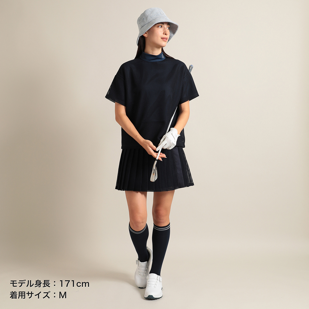 新品　G.G.G レディース 長袖モックネックシャツ ブラック M 42 新品 G.G.G レディース 長袖モックネックシャツ ブラック M 42