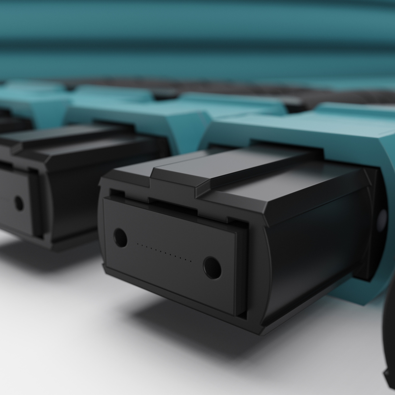 MPO-MPO 96F OM4 Angled Trunk connector close up