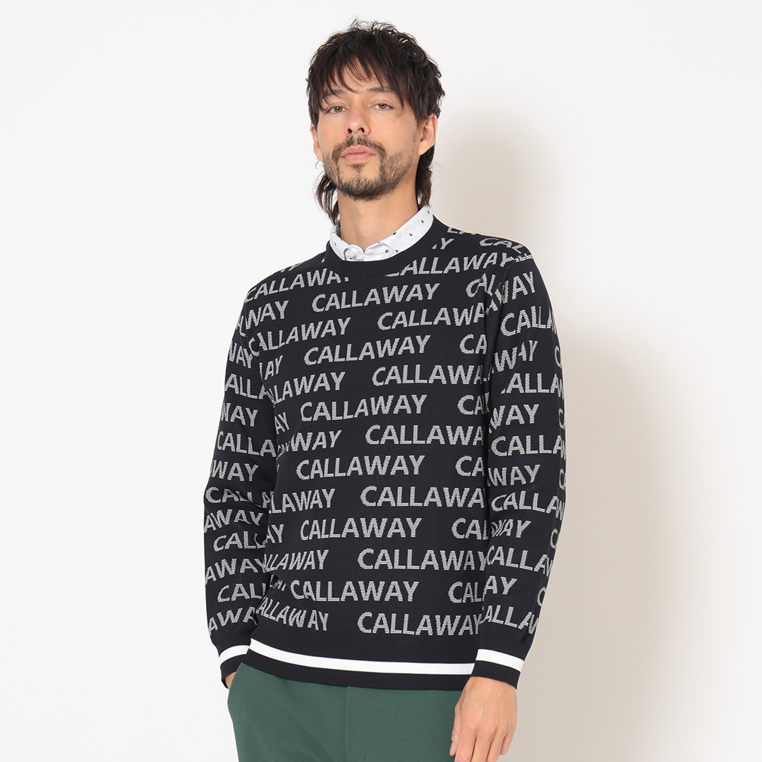 ロゴジャガードポリエステルクルーネックニット (MENS) ロゴジャガードポリエステルクルーネックニット (MENS)