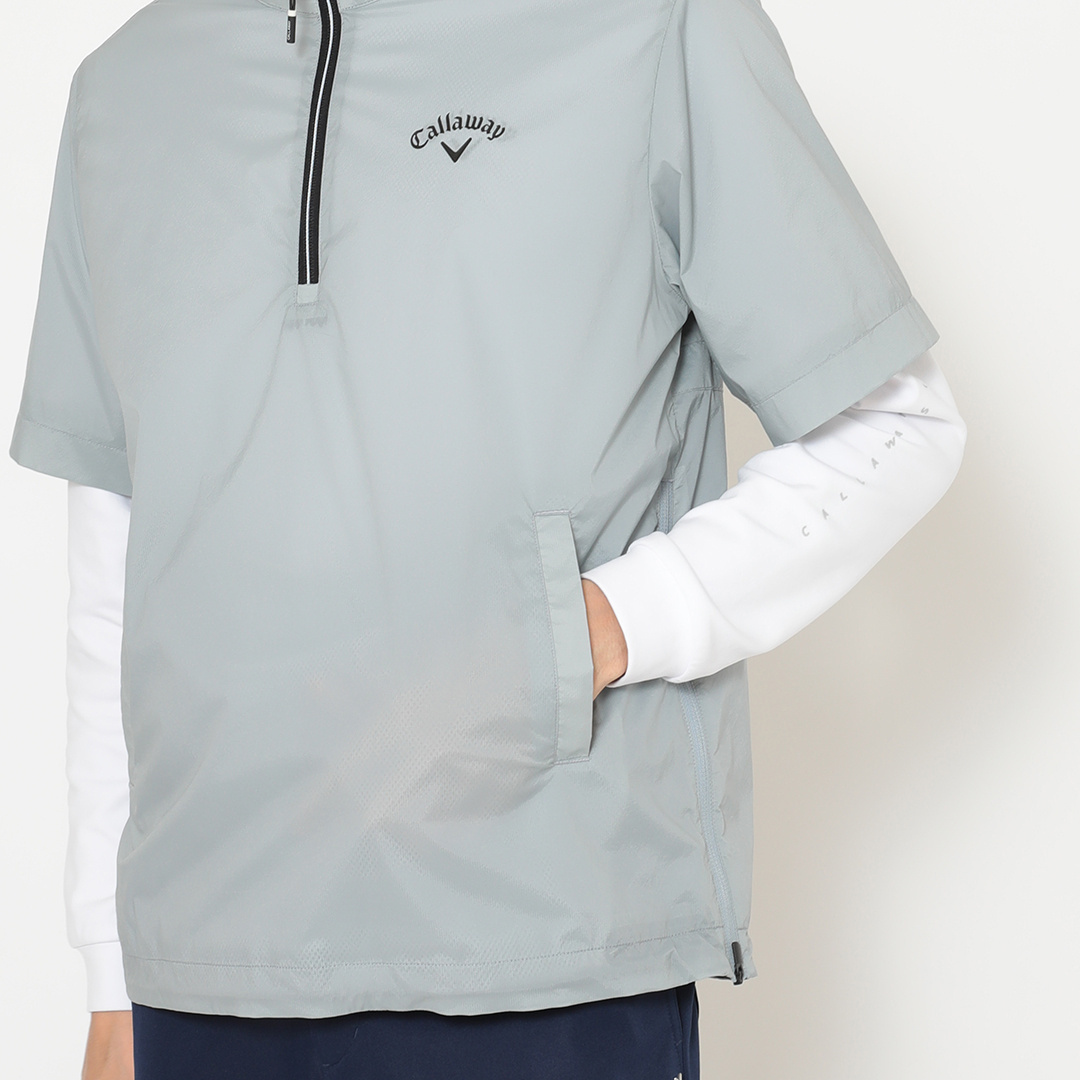 ストレッチミニリップハーフジップブルゾン ※4Lサイズあり (MENS)