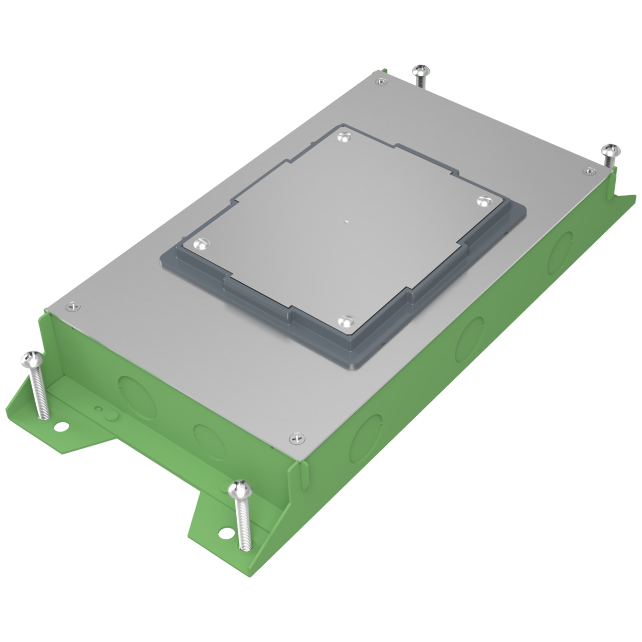 RFBA 2Gang Shallow Floor Box On Grade Concrete Floor Boxes Floor Boxes Wire and Cable
