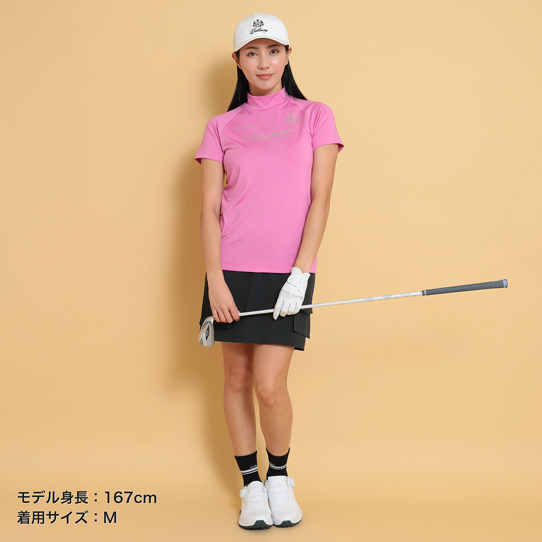 半袖モックネックシャツ (WOMENS)