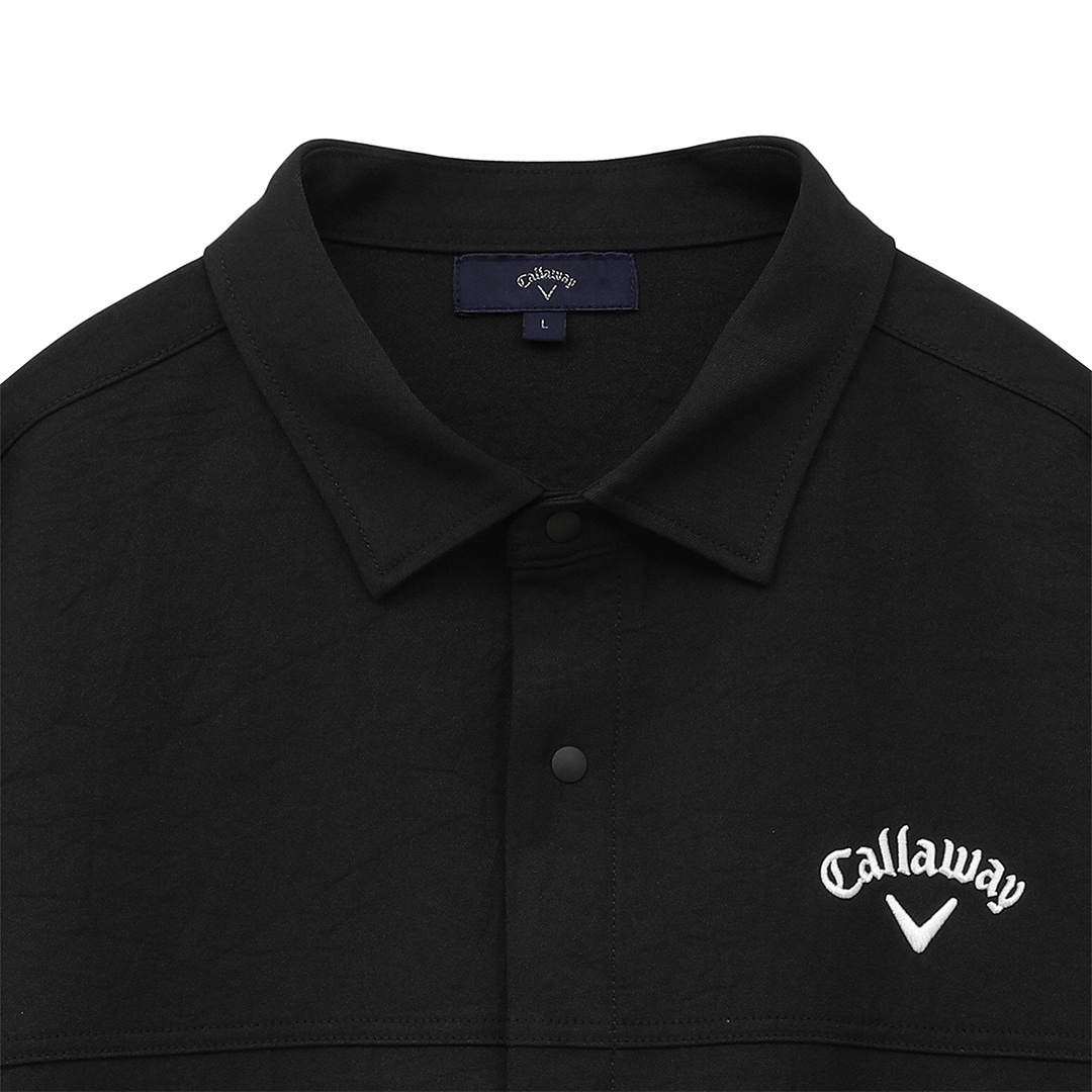 Callaway 一度短時間　即　洗濯　美品　 シャツ Lサイズ ストレッチ】サッカー グラフチェック 七分袖カッタウェイカラー