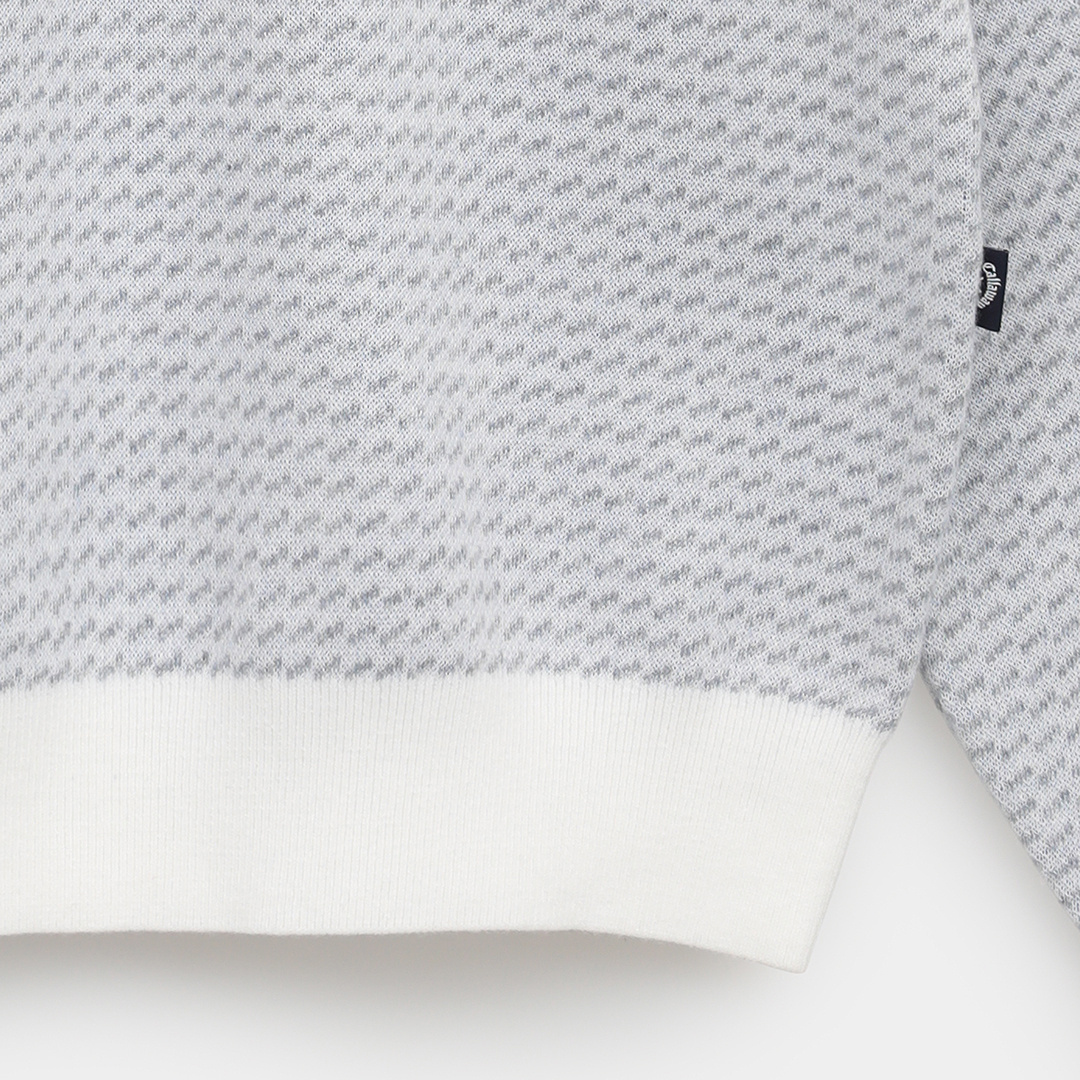 ノルディック柄クルーネックニット ※4Lサイズあり (MENS)