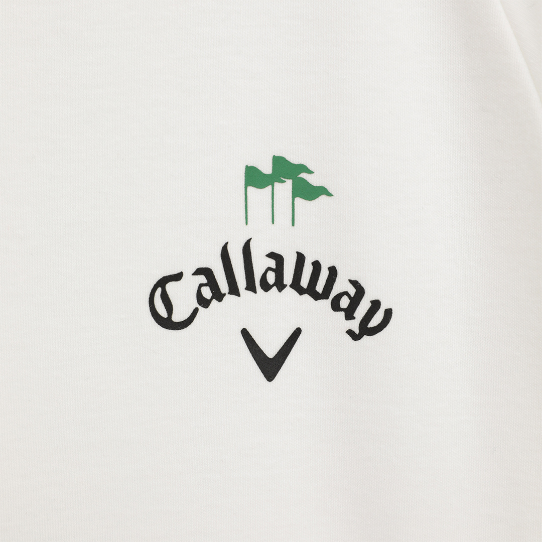 【限定コラボ】キャロウェイ×クラブハウス モックネックシャツ2025 LL 白 限定コラボ】キャロウェイ×クラブハウス モックネックシャツ2025