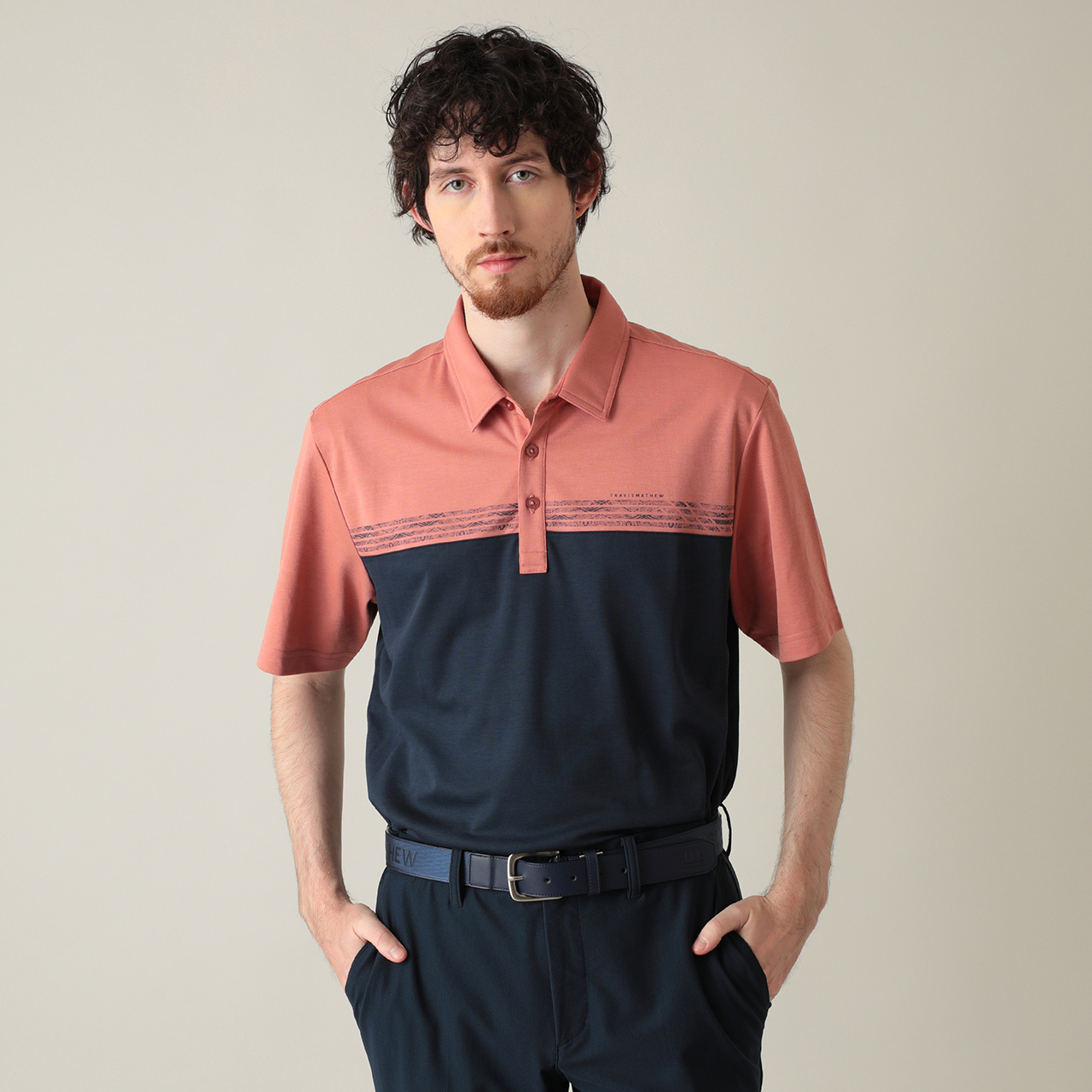 オンライン限定】半袖バイカラーポロ(MENS)