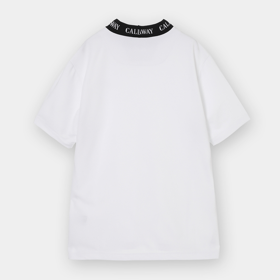 ミニワッフルジャカード衿半袖モックネック ※4Lサイズあり (MENS)