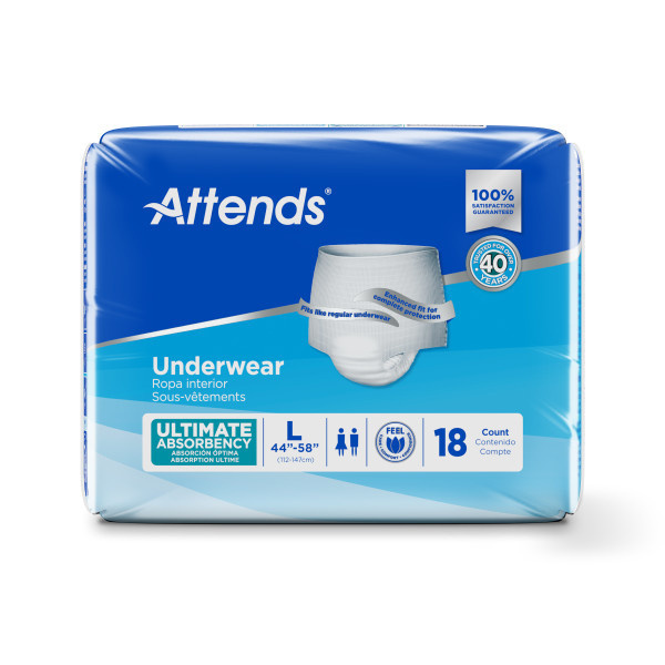 Attends Underwear, Ultimate, Large - 18/bag (APULT Health & Beauty Health Care Incontinence Aids) photo