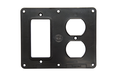 Product image for PAS 3267BK 2G BLACK 1-GFCI, 1-DPLX