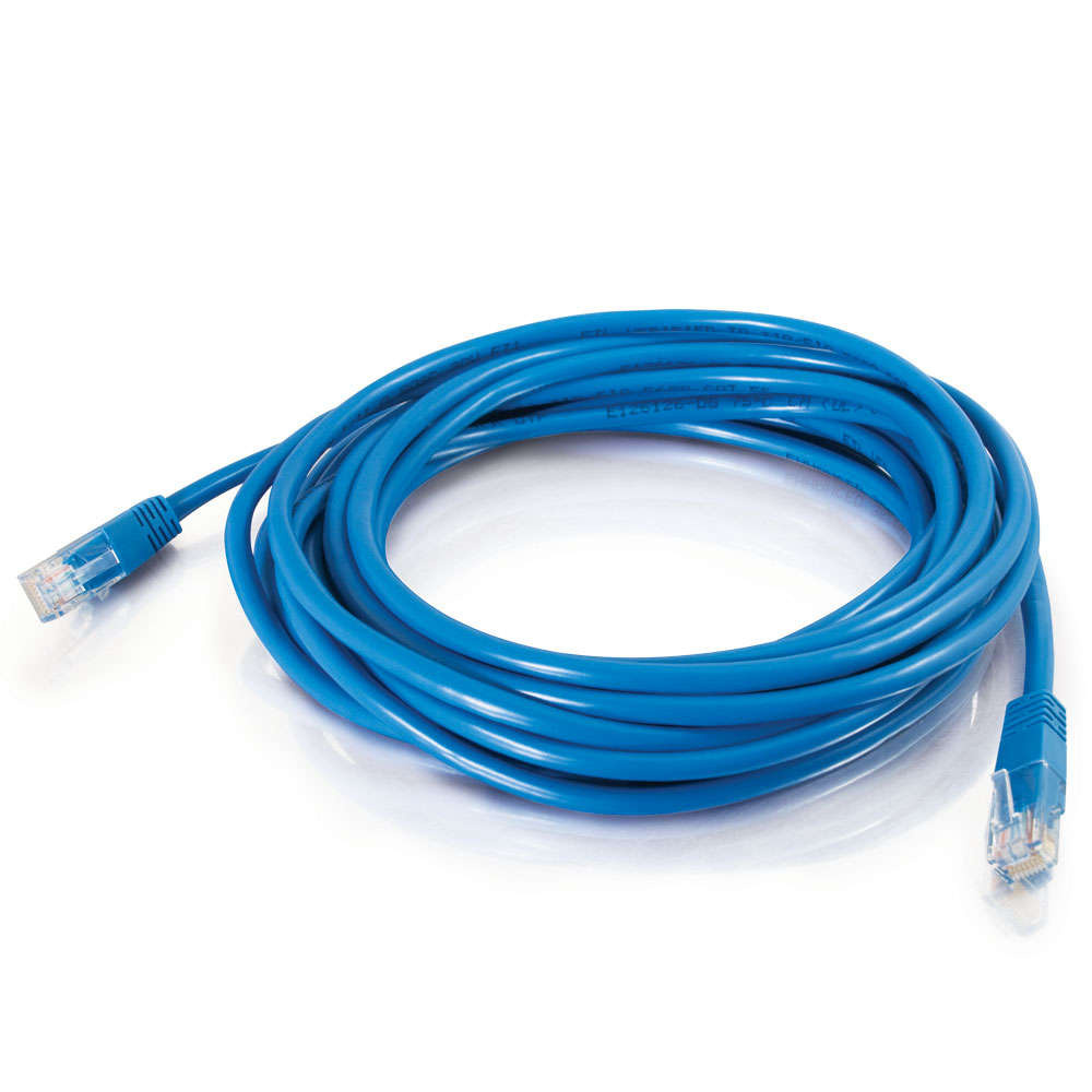 Cat5e Molded Solid Unshielded (UTP) Ethernet Network Patch Cable - Blue